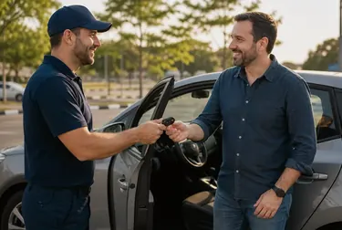 Chaveiro abrindo um carro com ferramentas específicas em Pinhais.